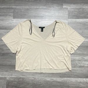 Forever 21 Cream Crop Top